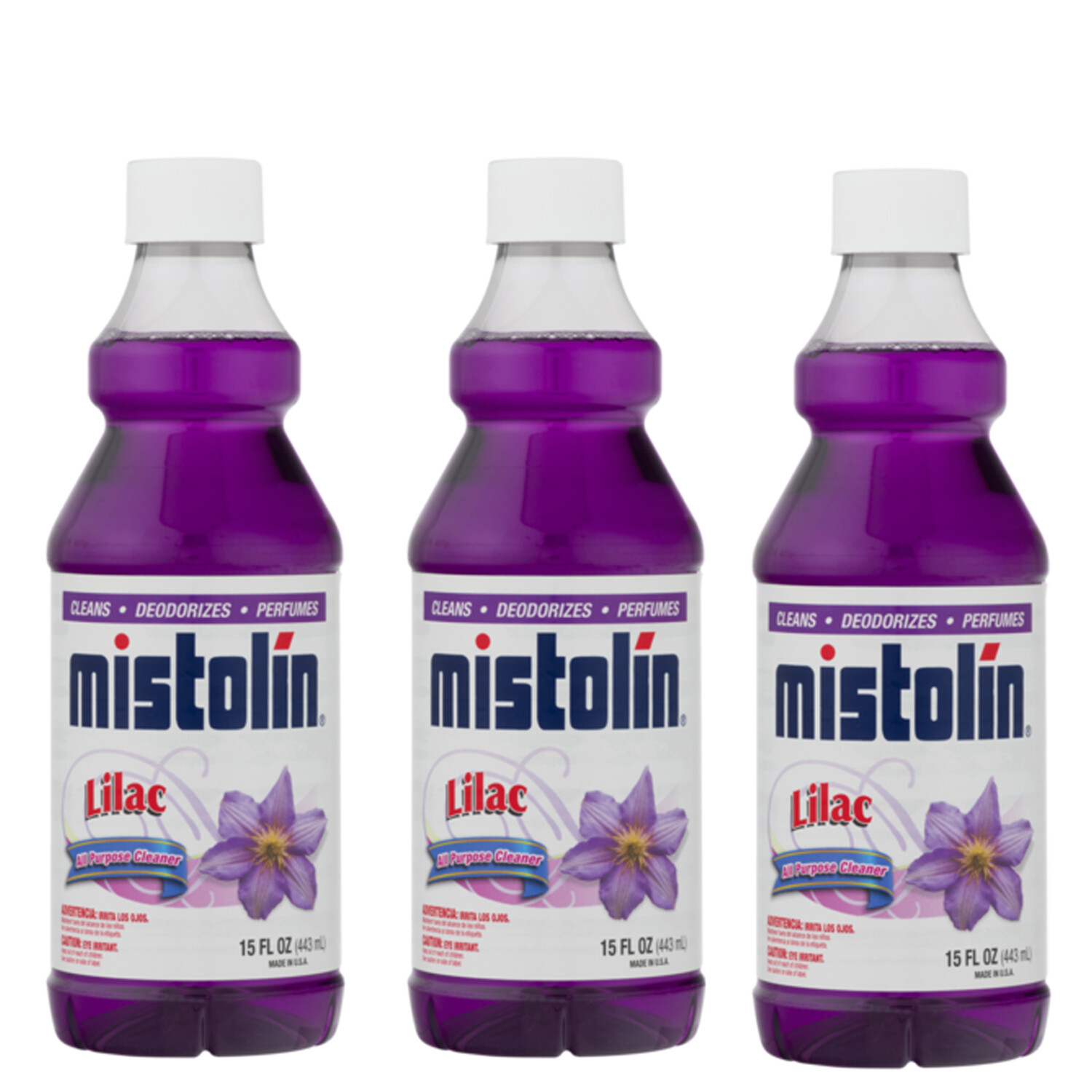 6 Pack Mistolin General All Purpose Cleaning Solution Lilac Scent 15 fl oz