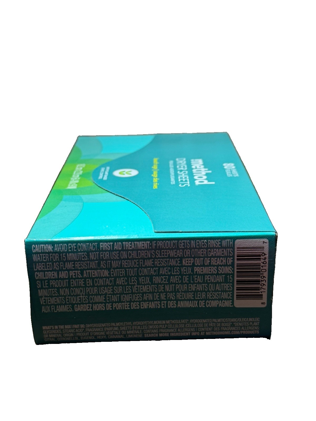 Method Dryer Sheets Beach Sage 80 Sheets Plant-Based Laundry NEW Sealed