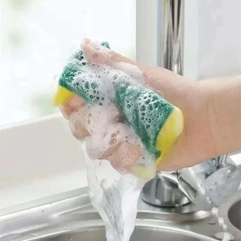 10/50 Pack Kitchen Cleaning Sponges Scourers Washing Up Non-Scratch for Dish Pad