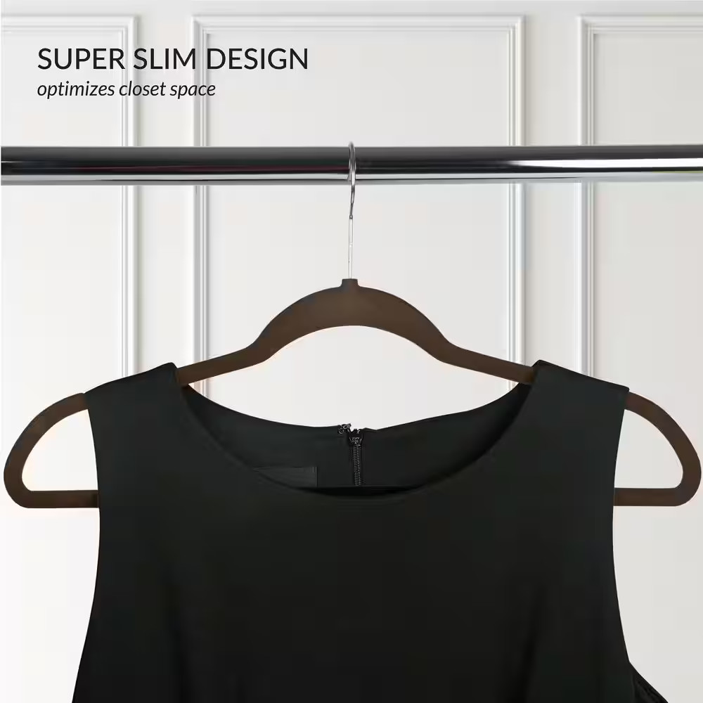 Brown Velvet Hangers 25-Pack Free Shipping NEW