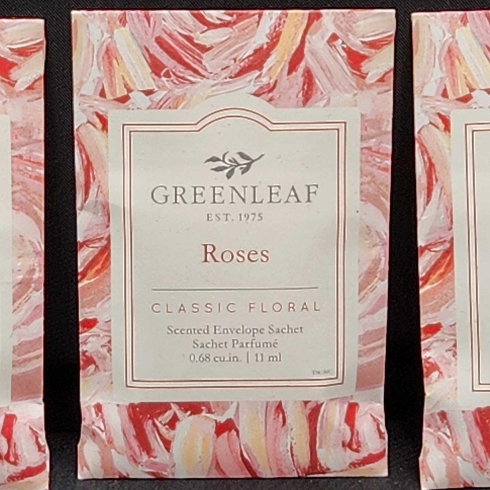 Greenleaf Sachet Roses Scent Classic Floral mini packets lot 3 ~ 0.68 cu in New