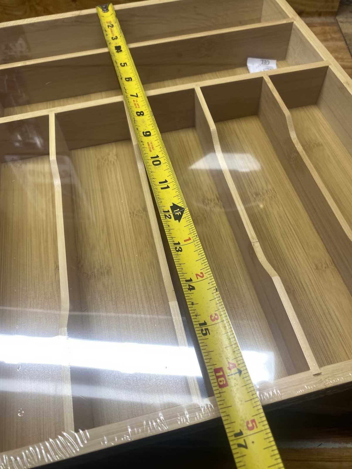 Lifewit Silverware Drawer Organizer, Natural, 16-1/2″ x 13 inches
