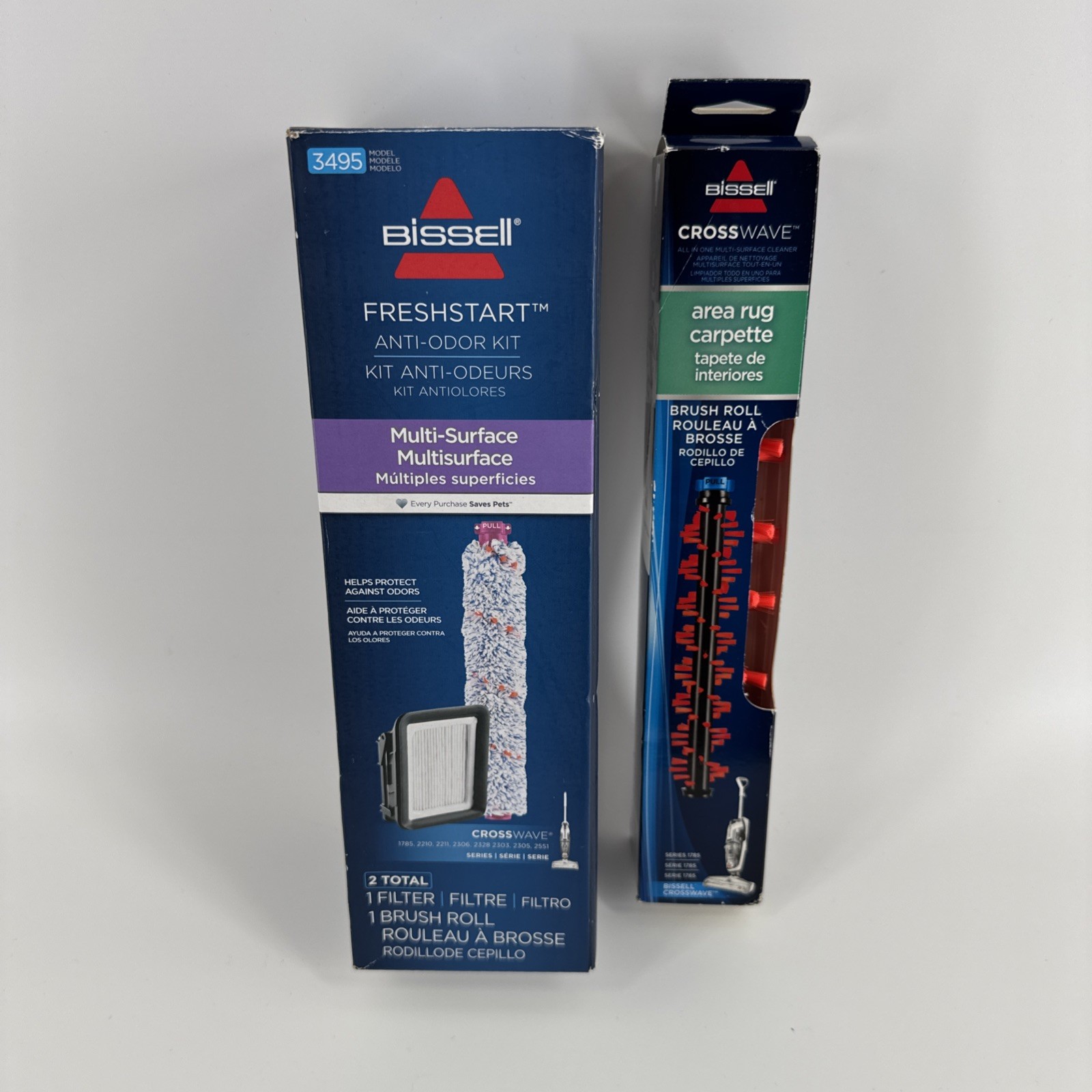 BISSELL Multi Surface Brush Roll Filter Crosswave Vacuum 3495 & Area Rug Brush