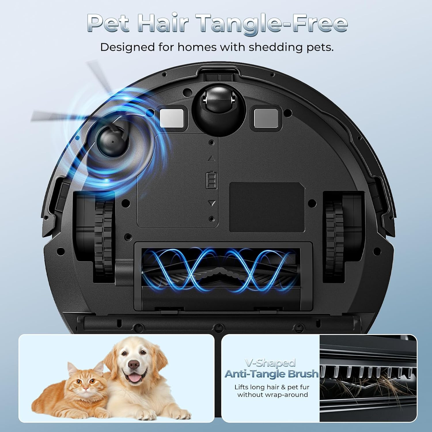 Kilgone Robot Vacuum and Mop Combo with Self Emptying Station, 6000Pa Suction An