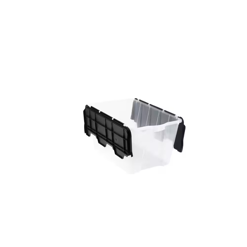 Clear 12 Gal. Flip Top Storage Tote