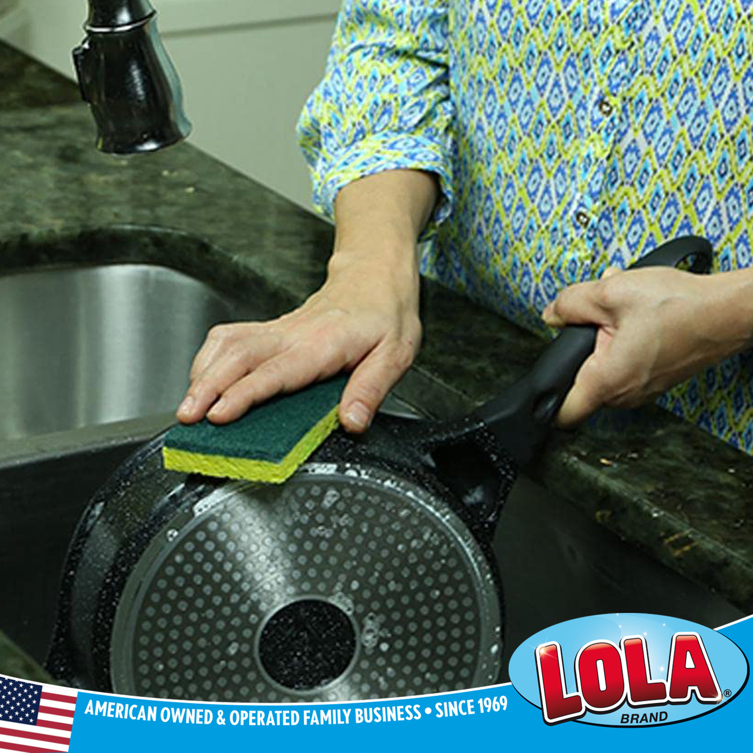 Cellulose Sponge & Scourer – Heavy Duty Dual Purpose Super Absorbent by LOLA