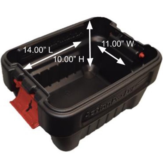 Rubbermaid 8 Gallon Action Packer Storage Bin, Heavy Duty Plastic, Lockable