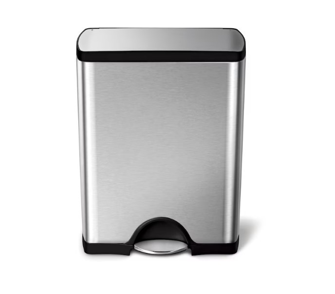 [BIG SALE] simplehuman 13 Gal Step Trash Can Brushed Steel Kitchen Bin