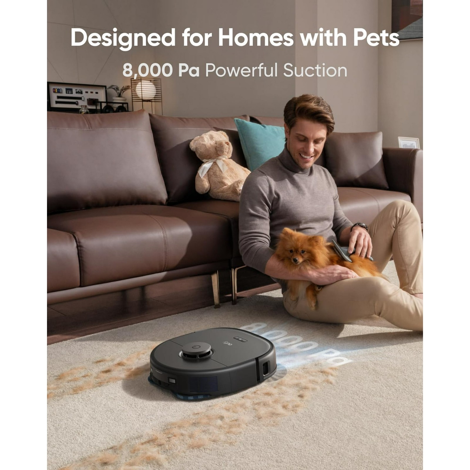eufy RoboVac X10 Pro Omni 8000 Pa Powerful Suction with 6-Pack Dust Bag Set