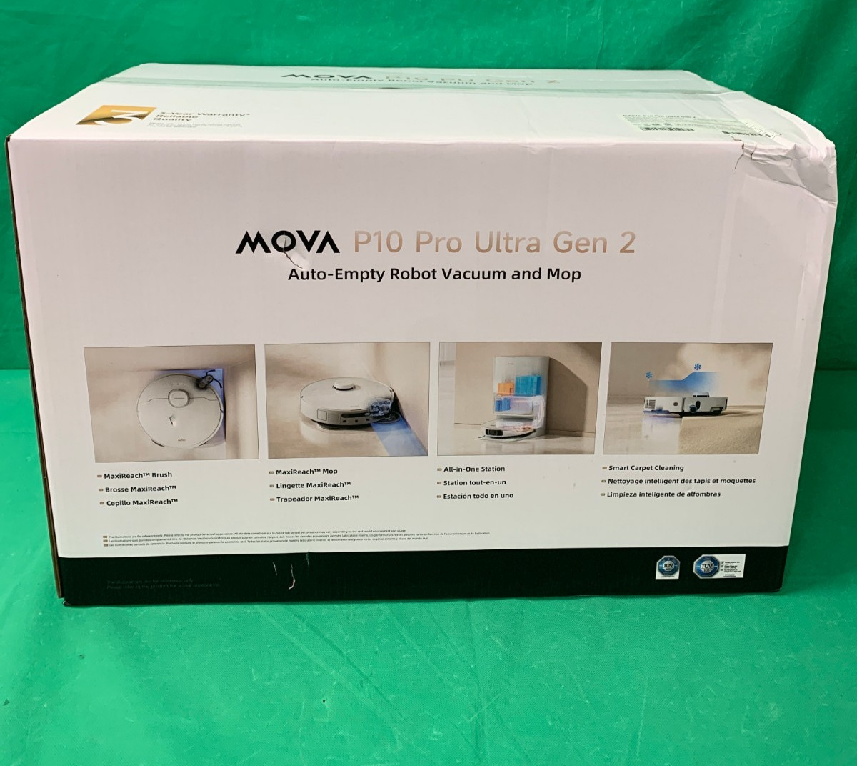 Mova P10 Pro Ultra Gen 2 Robot Vacuum and Mop – White (RLP55SE) NEW