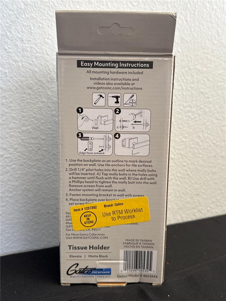 ^ Gatco Elevate Euro Toilet Paper MX Holder 11.5-In 4053MX