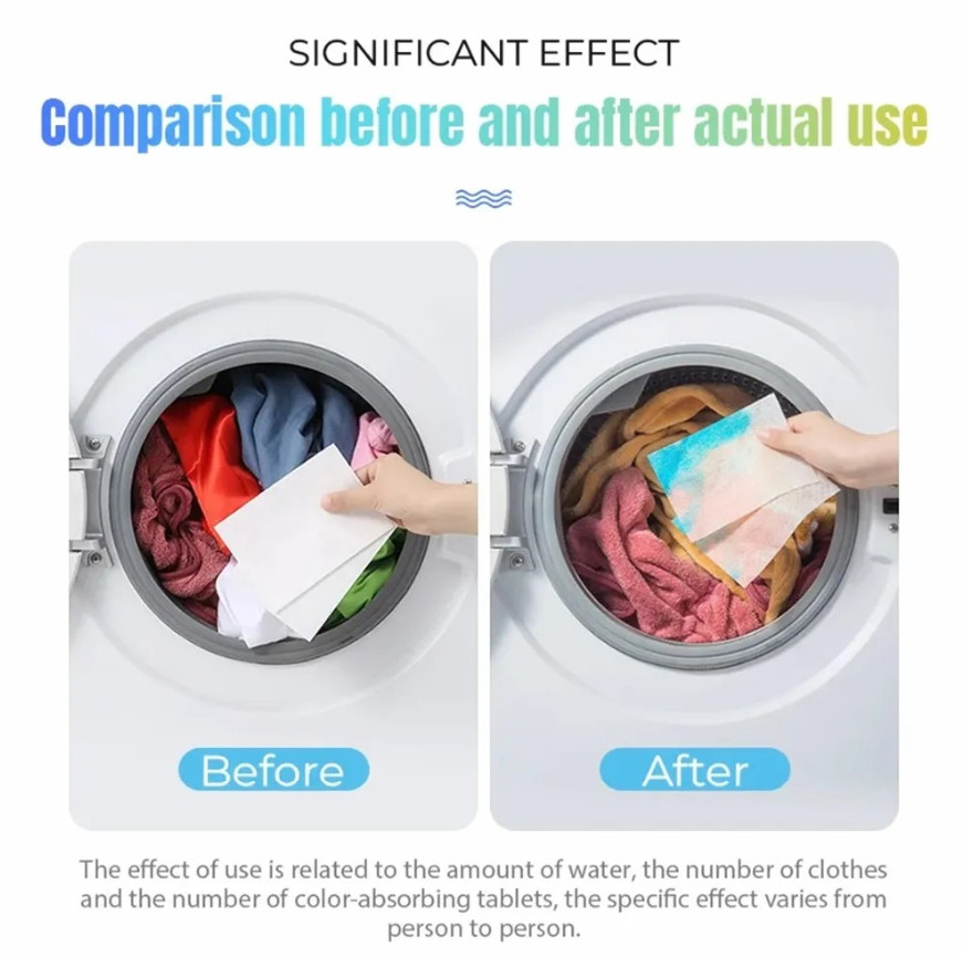 100pcs Color Catcher Sheets For Laundry Color & Stain Absorbing Sheets – NEW