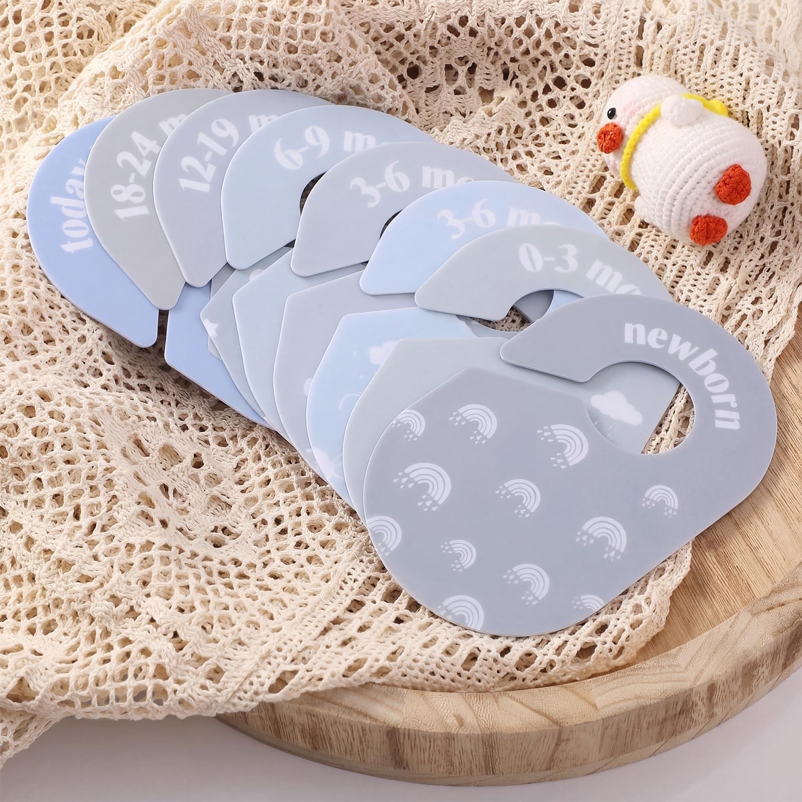 8 Pack Baby Closet Dividers, Nursery Organizer for Baby Clothes 0-24 Months B…