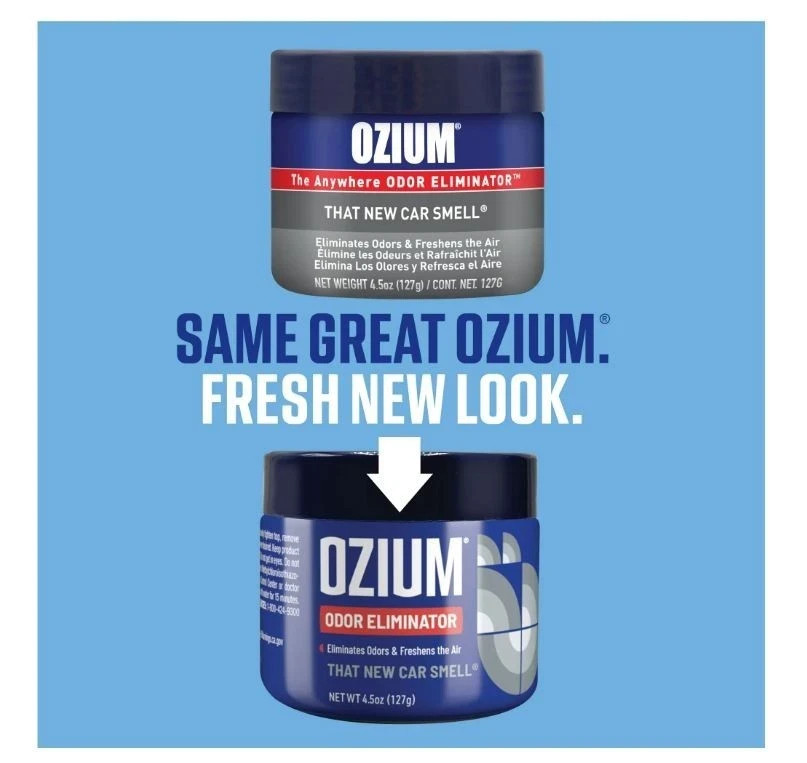 OZIUM Odor Eliminator Gel Can Original Scent 4.5 oz (Pack of 2) Air Freshener