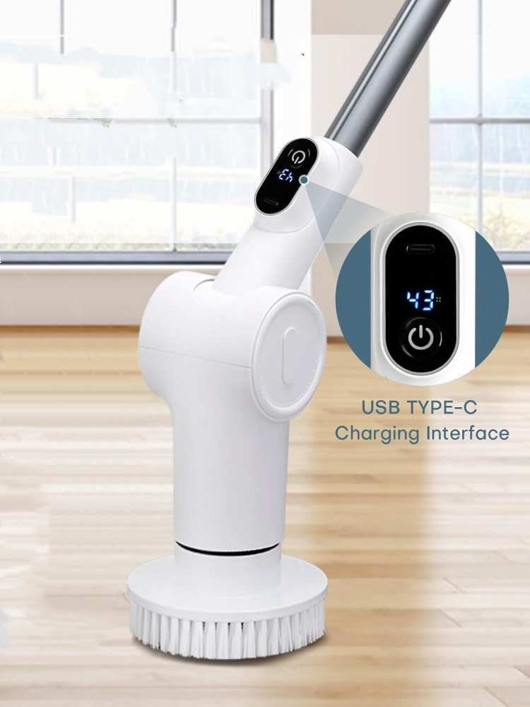8 IN 1 Electric Spin Scrubber Cordless Power Cleaning Brush Rechargeable Cleaner
