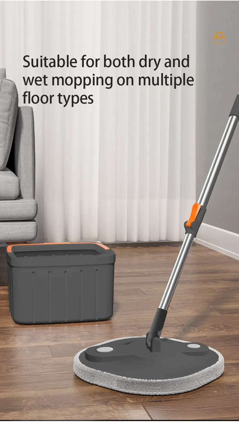 2025 new design Spin Mop and Bucket Set with Separate Clean & Dirty Water Tanks