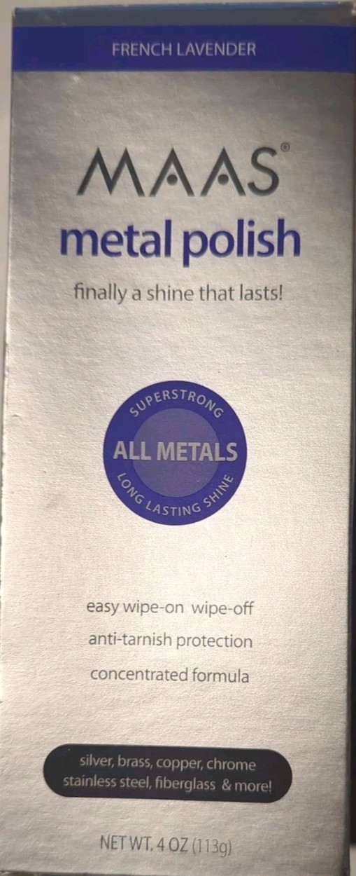MAAS Metal Polish: A Shine That Lasts French Lavender 4oz, Pack of 1 (91401) NEW