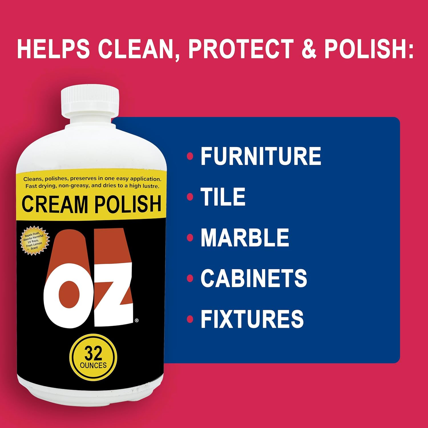 OZ Cream Polish, M860-0006, 1 Quart
