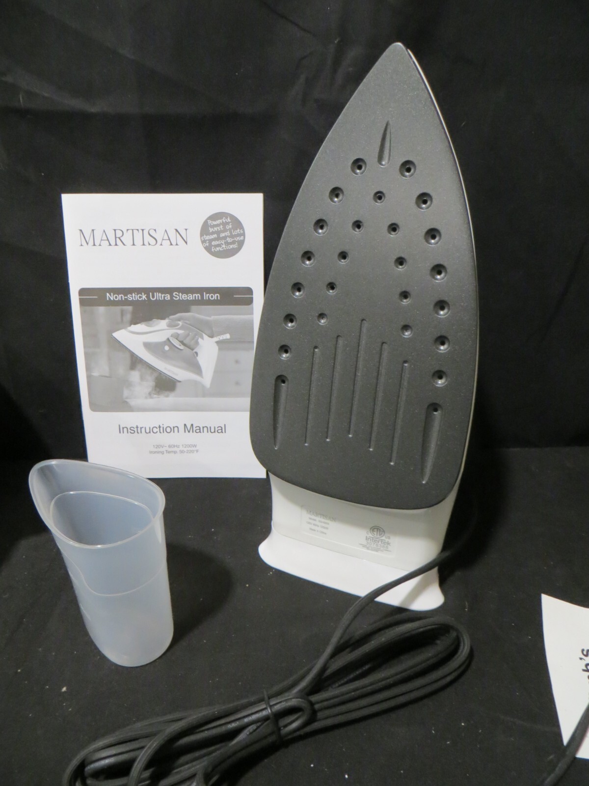 Martisan Steam Iron for Clothes Non-Stick Soleplate Iron Variable Temp 1200W