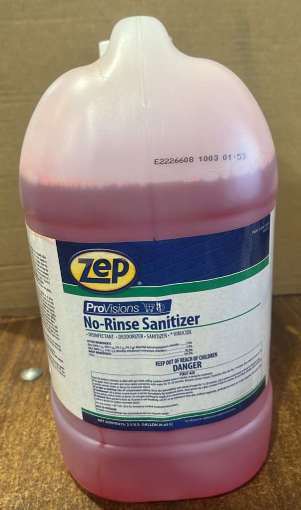 Zep No Rinse 2.5 Gallon