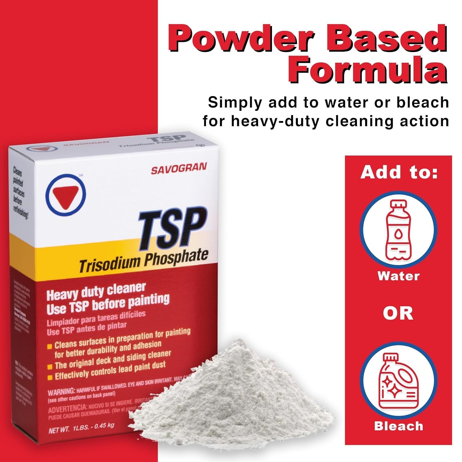 Savogran 10621 Trisodium Phosphate (TSP) 1LB (16oz) 16 Ounce (Pack of 2)