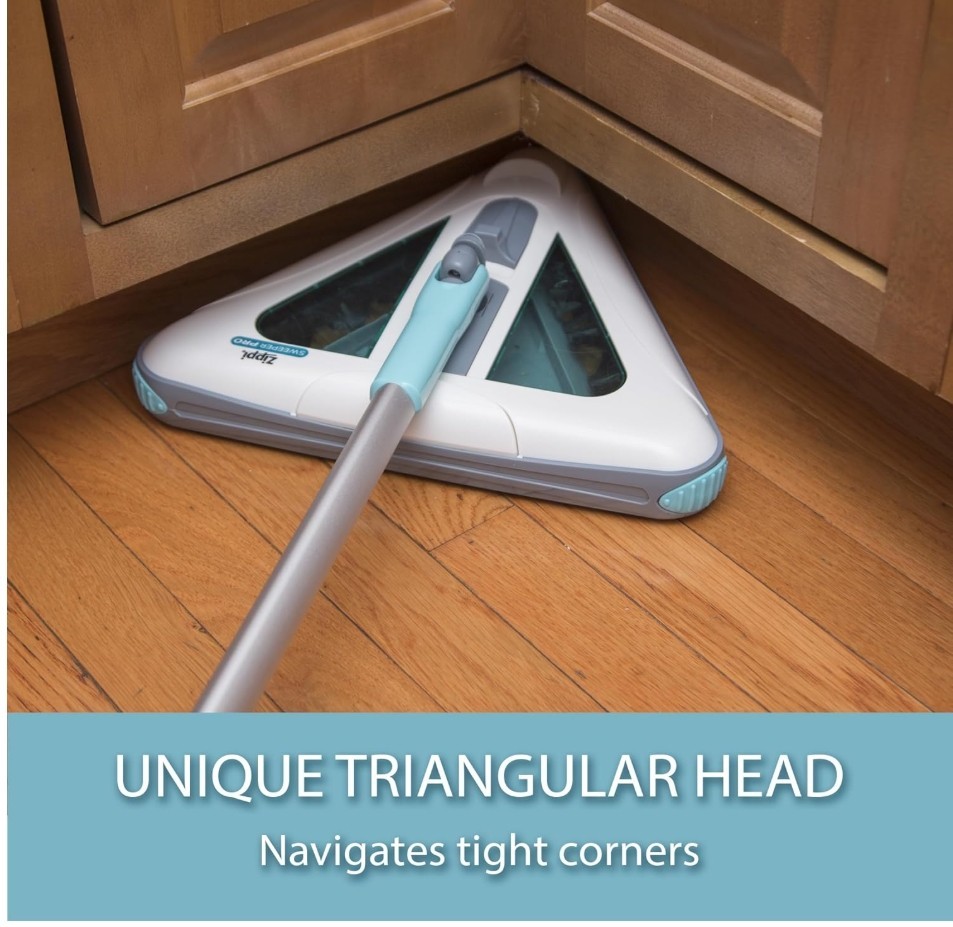 Zippi Sweeper Max- Powerful and Lightweight Sweeper, Perfect for Carpet Hardwood