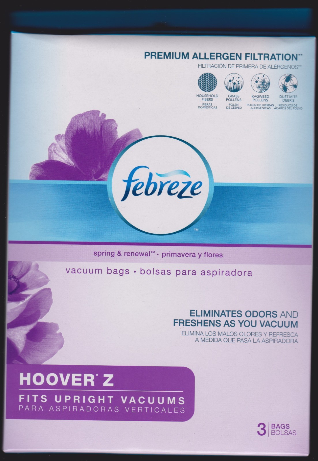 Febreze Hoover Type “Z” Vacuum Cleaner Bags–2 Boxes of 3–NEW–FREE SHIPPING