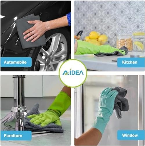 Microfiber Cleaning ClothPK, Microfiber Towels for 11.5in.x11.5in. 100 Grey