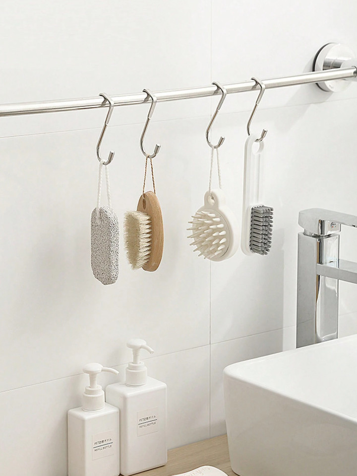 1 pc Stainless Steel Over-The-Door Hook – Punch-Free Minimalist Design