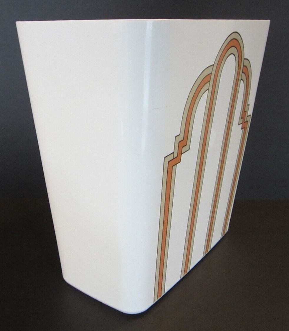 Art Deco Nouveau Garbage Bin Trash Can McGregor Bath Fashion Wastebasket Vintage