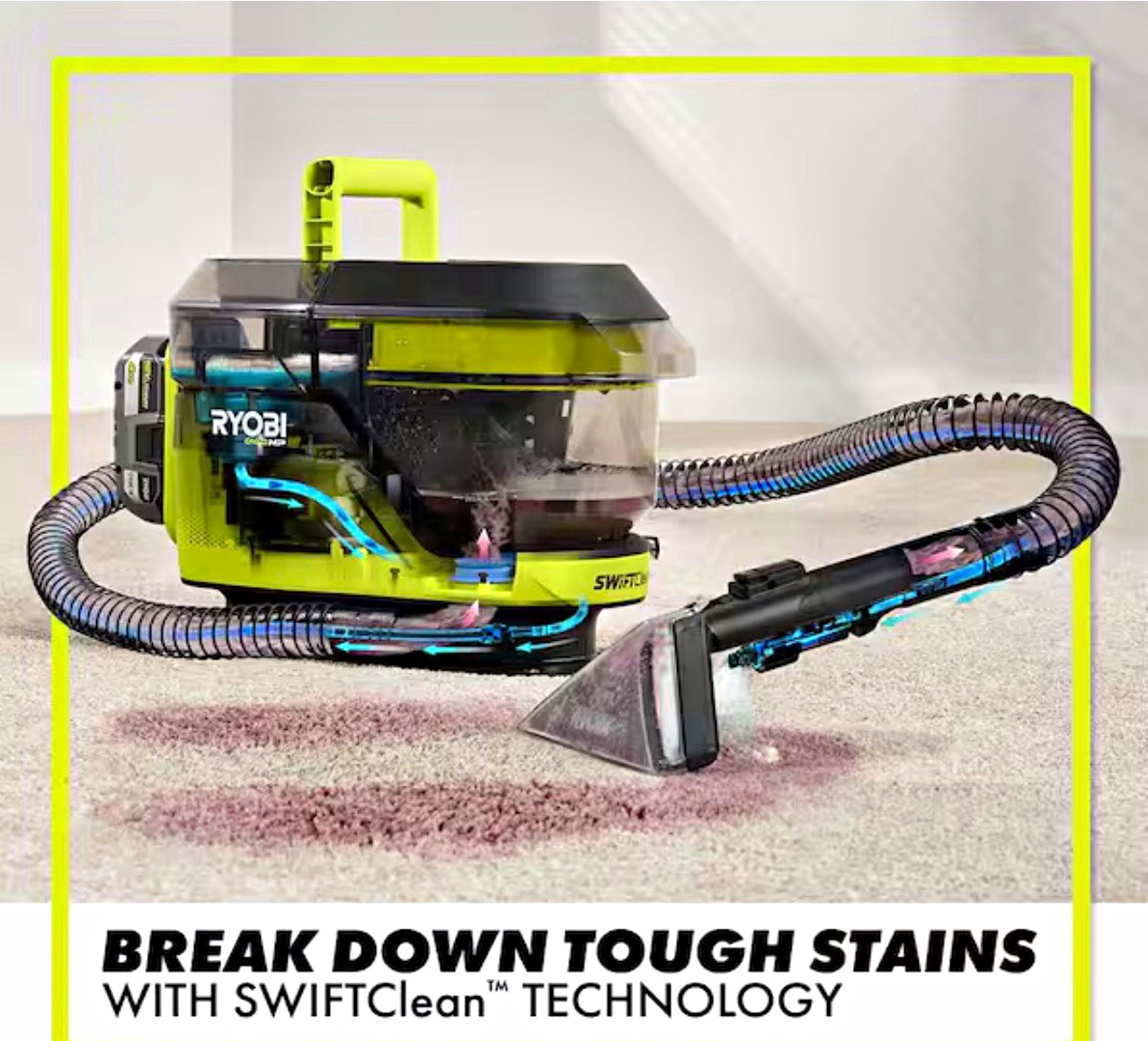 ONE+ HP 18V Cordless Swiftclean Mid Size Spot and Carpet Cleaner (Tool Only)