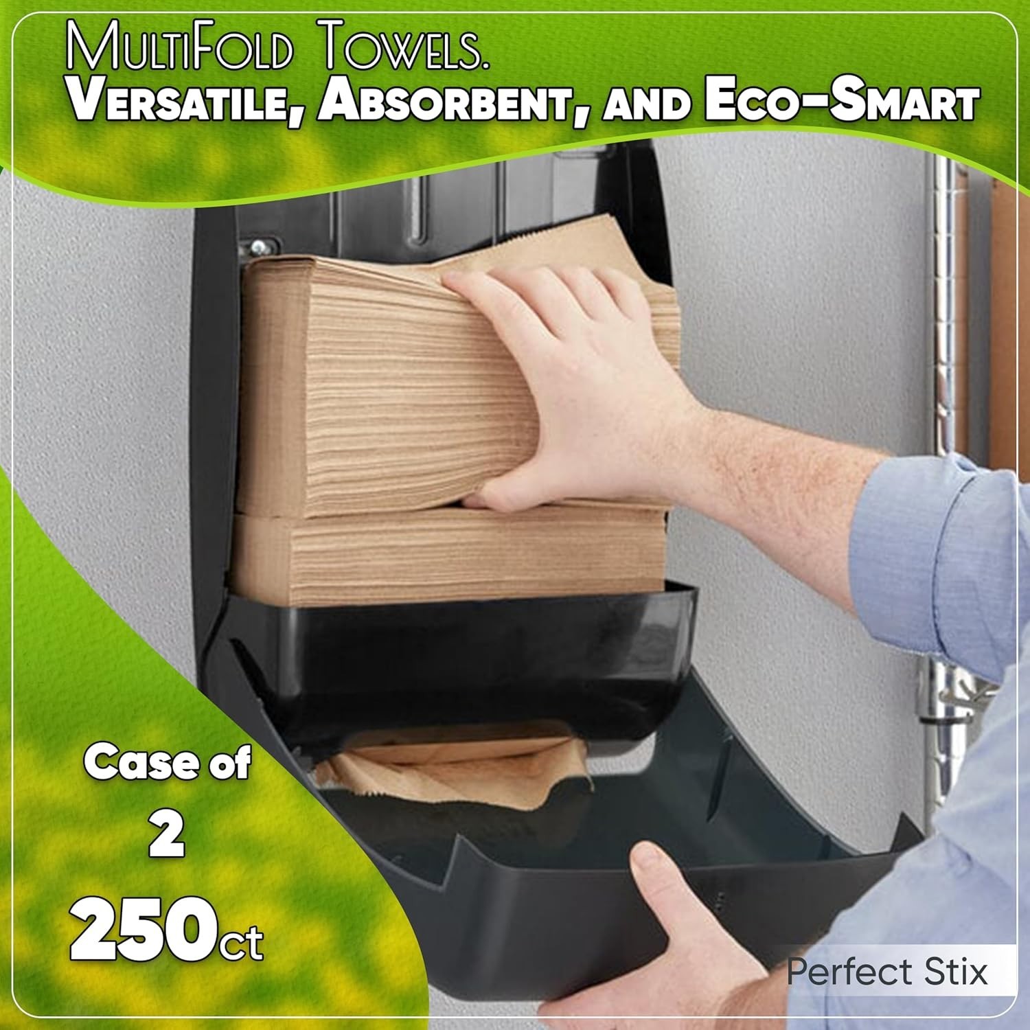 Kraft 1-Ply Multifold Paper Towels – 500 Total Sheets for Commercial & Home Use