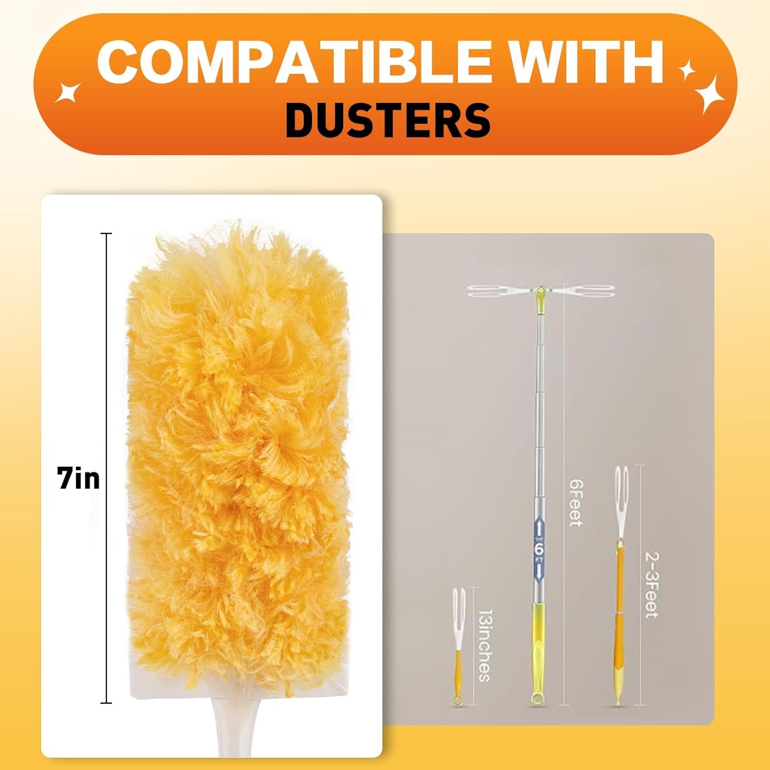 Heavy Duty Duster Refills Microfiber Dusting Kit for Furniture Ceiling Fan