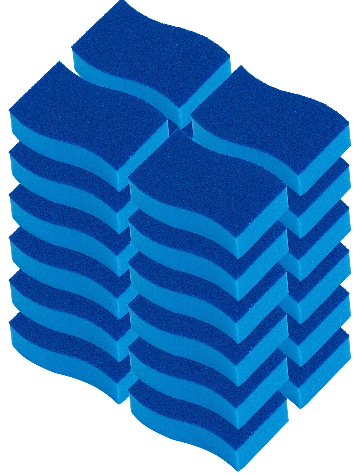 Elitra Antimicrobial Non-Scratch Scrubber Cleaning Sponge, Blue – 24 Pack –