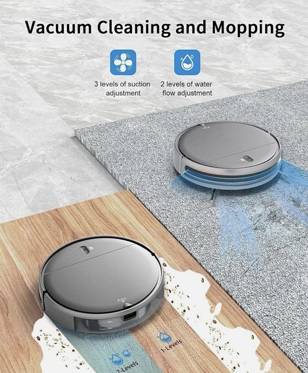 MAMNV Robot Vacuum & Wet Mop WiFi/App, Vacuum Cleaner BR151