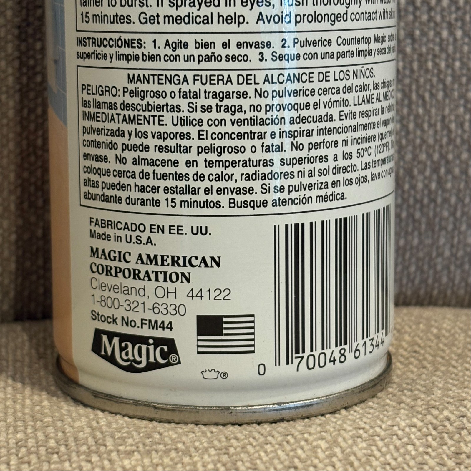 Vintage Full Countertop Magic 13 oz Cleaner Polish Formica Spray