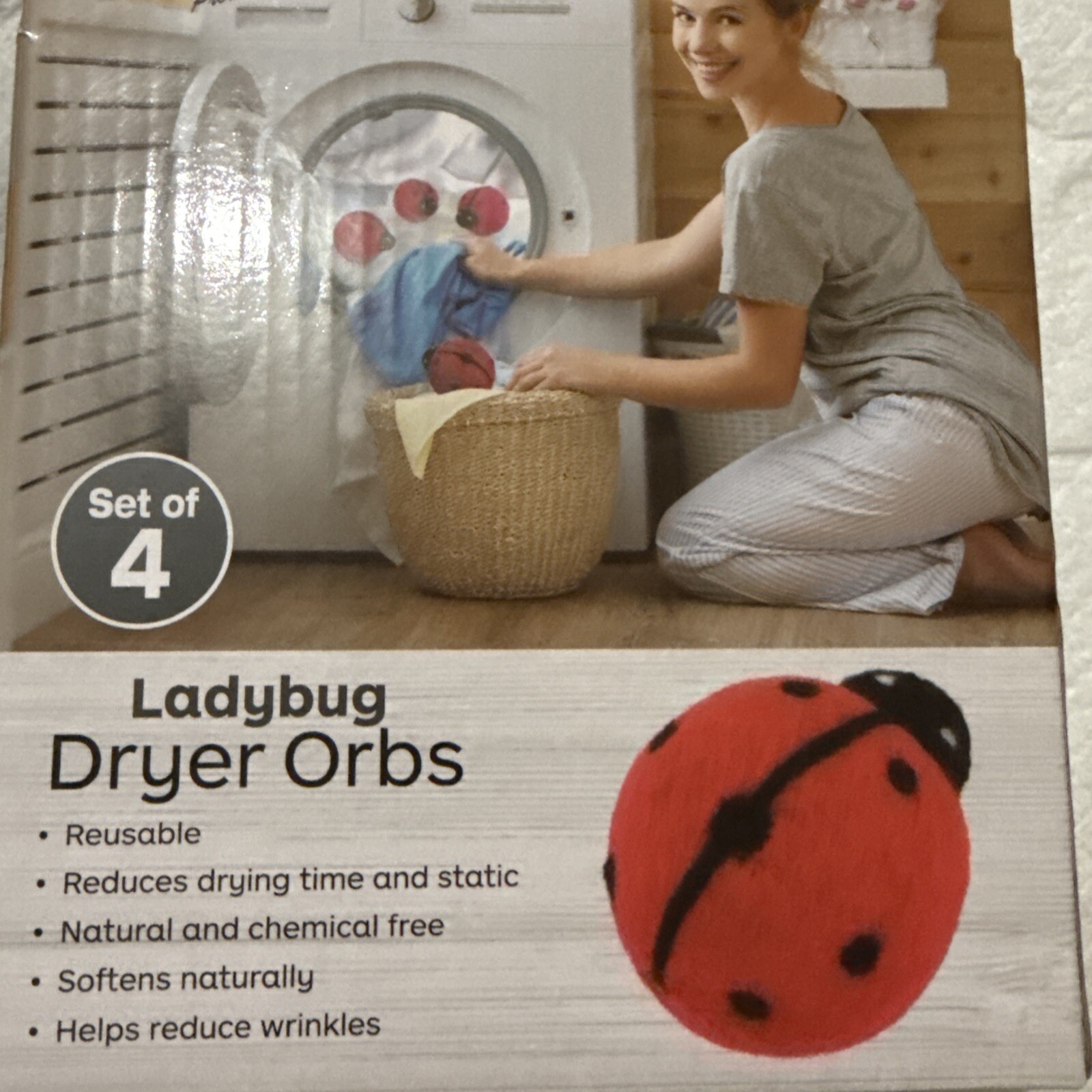 Wool Dryer Balls – Ladybug (4 Pack)