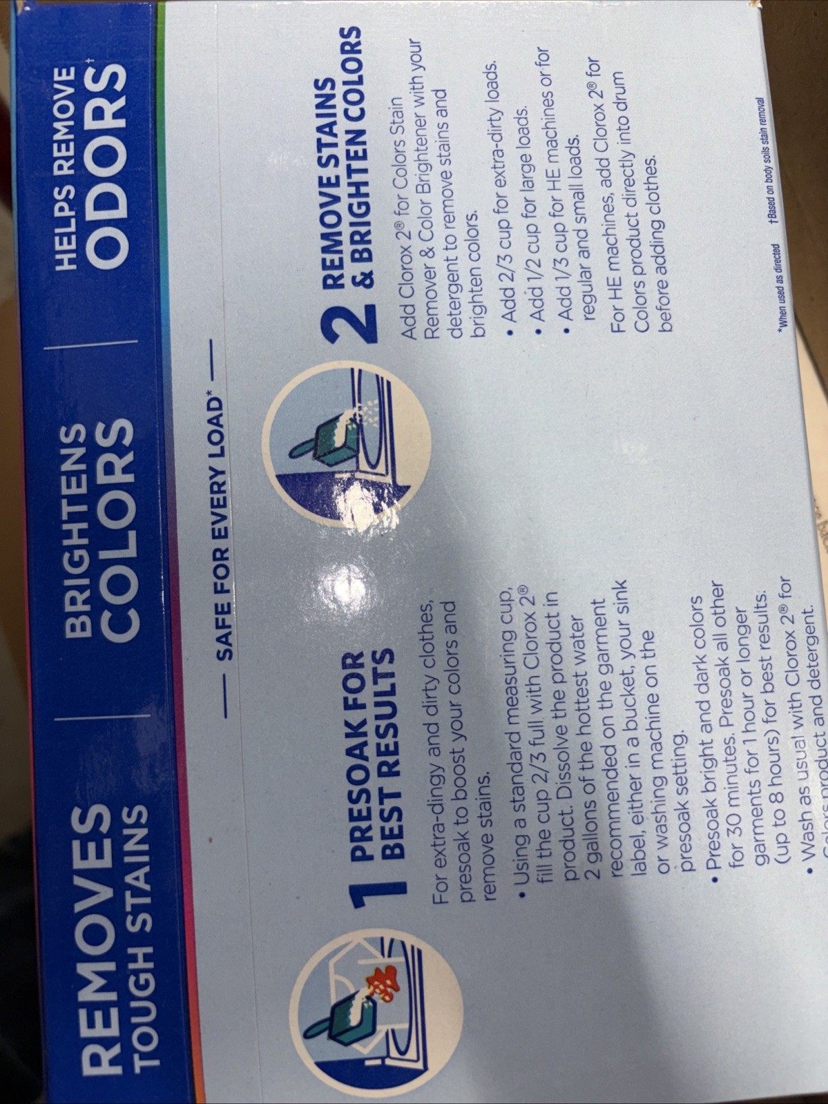Clorox 2 Laundry Stain Remover and Color Booster Powder 49.2 Oz Box New