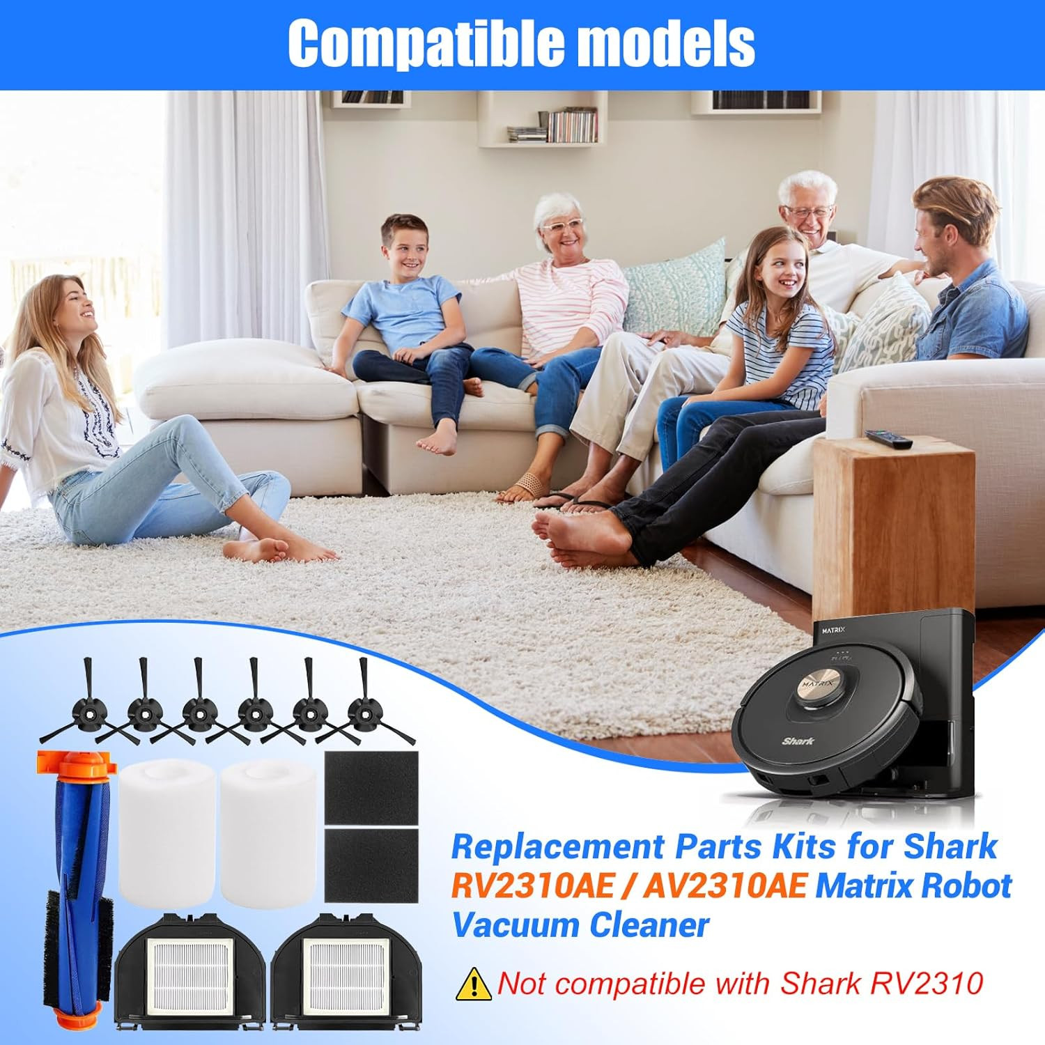 Side Brush Shark Matrix Robot for Shark AV2310AE/RV2320S/RV2300S/UR2350AE/UR2360