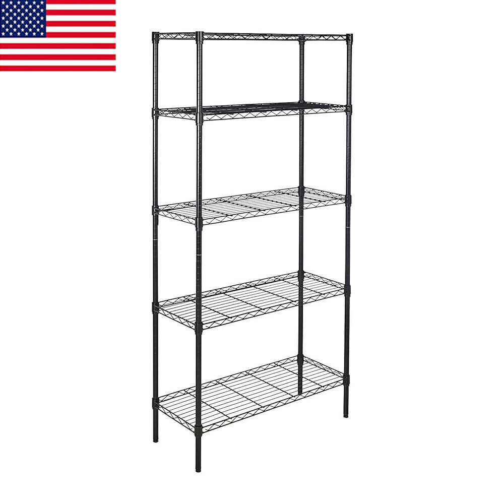 5 Shelf Adjustable Heavy Duty 350 Lbs Loading Capacity 36 L X 14 W X 72 In H New