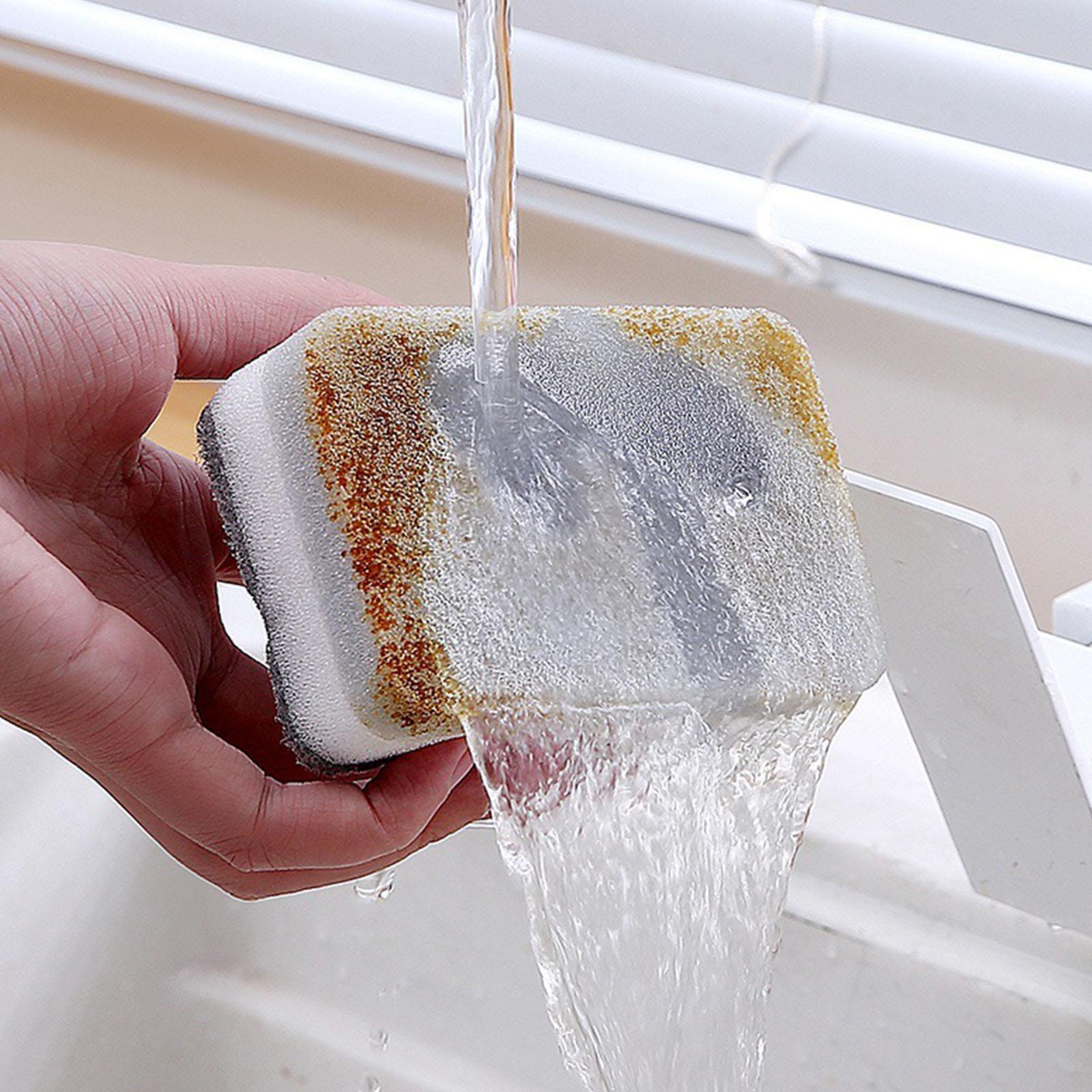 NEW 1Pc Dish Sponge For Heavy Duty Scrub Sponges ual-Sided Sponge Kitchen Q1Z4