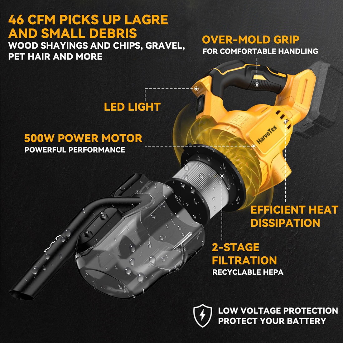 Cordless Caulking Gun for Dewalt 20V Battery Adhesive Gun 6 Speed for Sealing