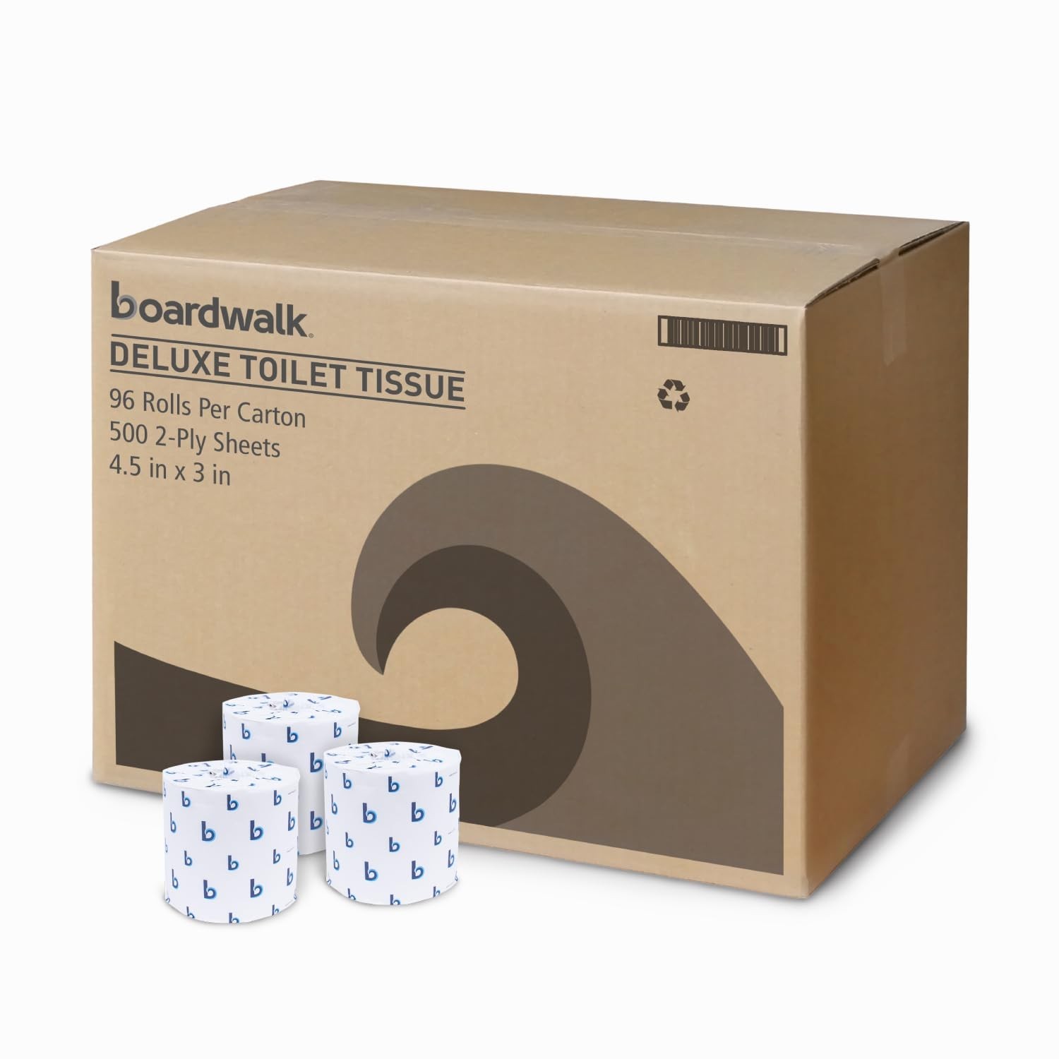 Boardwalk 2-Ply Bulk Toilet Paper Rolls for Professional and Commercial Use | 12
