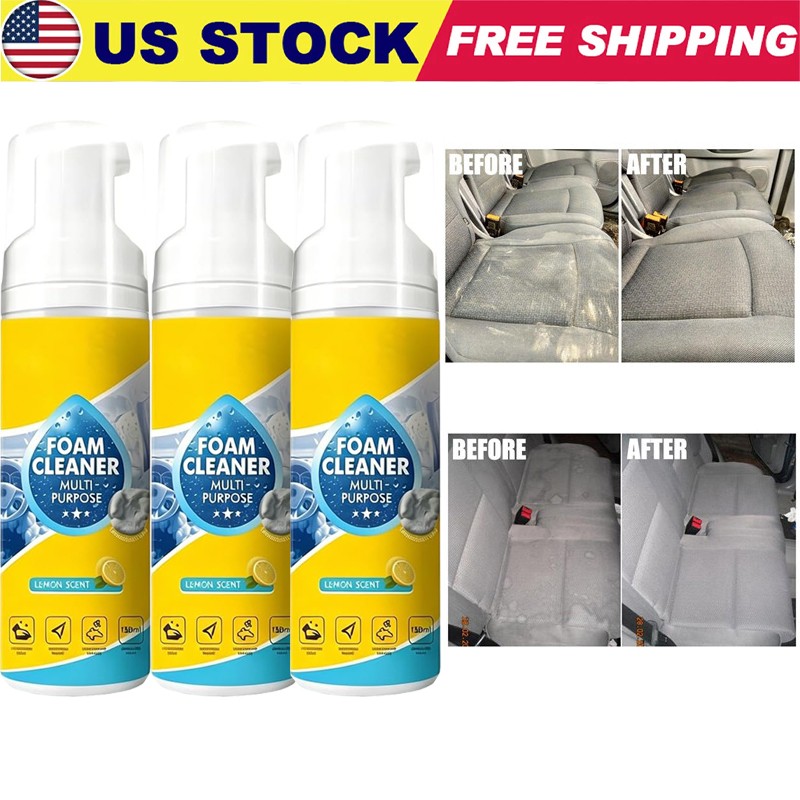 4-in-1 Multi-Enzyme Foam Cleaner, Deep Cleaning Spray for Car Kitchen Bathroom