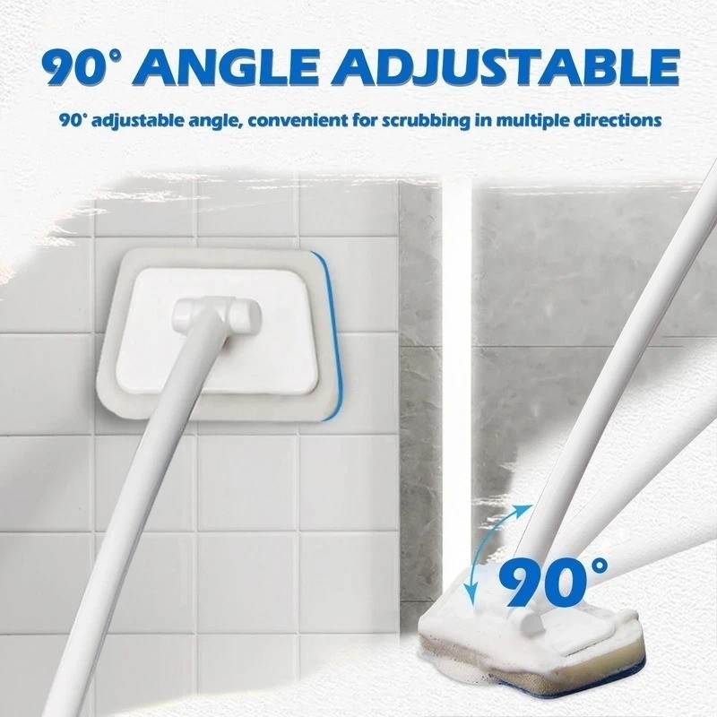 Bathroom Long Handle Brush Wall Floor Scrub Bath Shower Tile Cleaning Tool