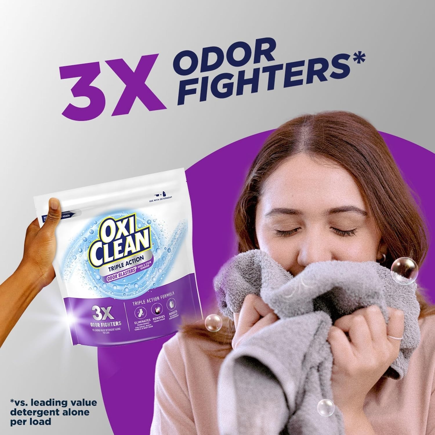 Powerful 4 lb Laundry Booster – Triple Action Odor Blaster & Color Safe Remover