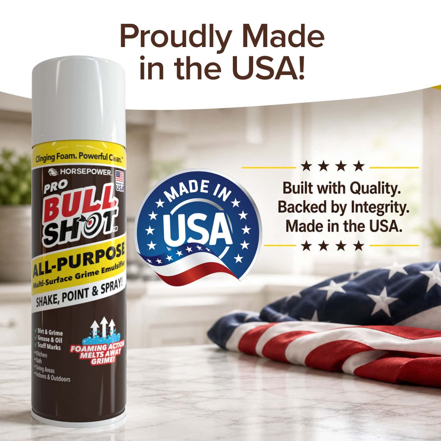 Bull Shot All-Purpose Professional Strength Foam Multi-Surface Dirt & Grime