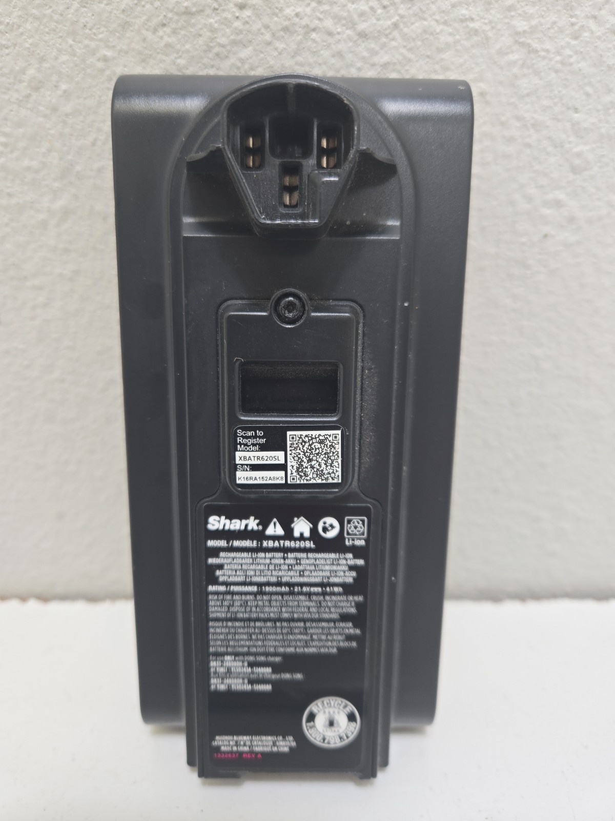Shark XBATR620SL Lithium-Ion Battery For UZ565H IZ531H IZ540H IZ562H IZ662H