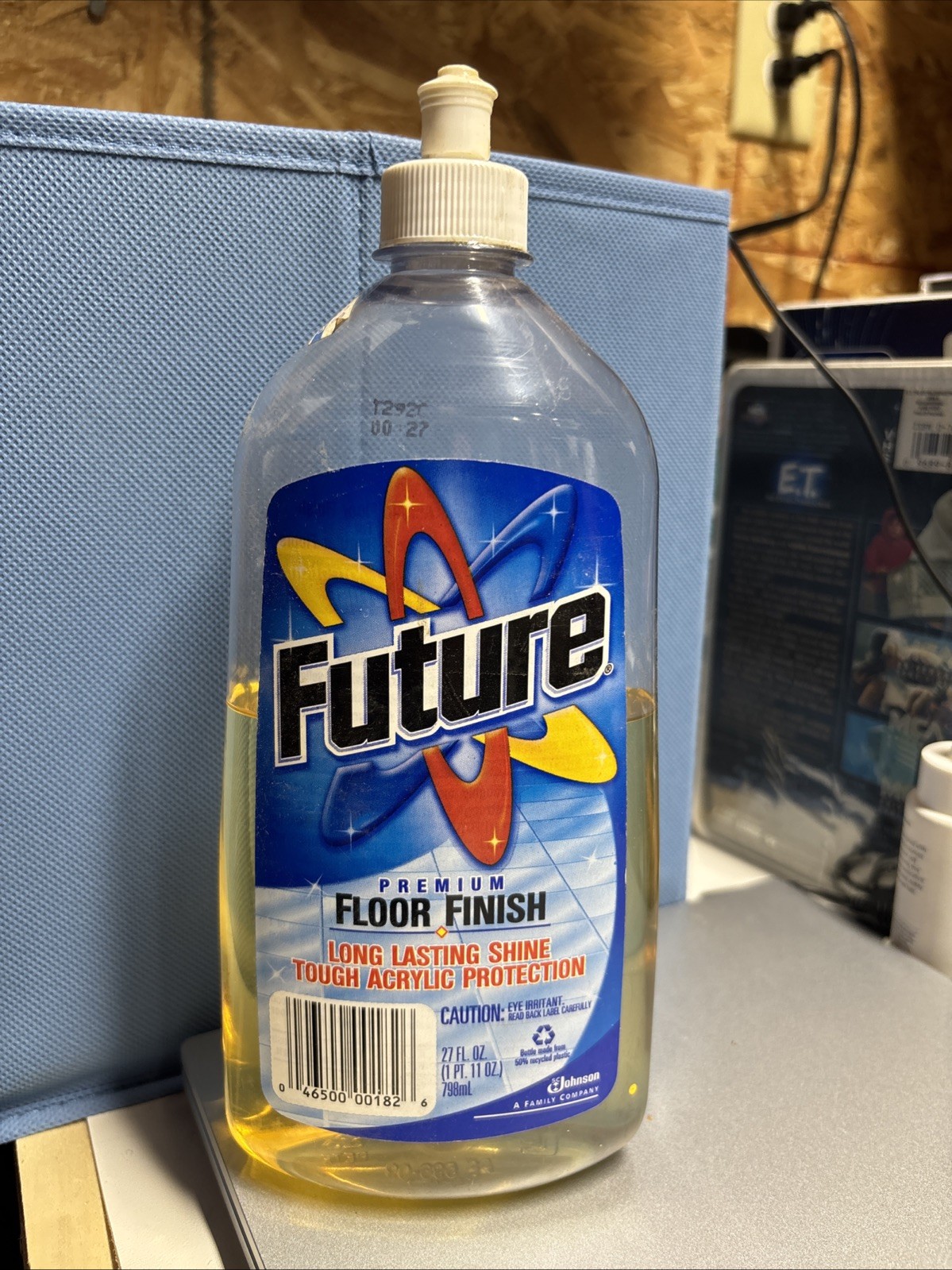 SC Johnson Future Acrylic Premium Floor Finish Polish Wax 27oz Partial Bottle