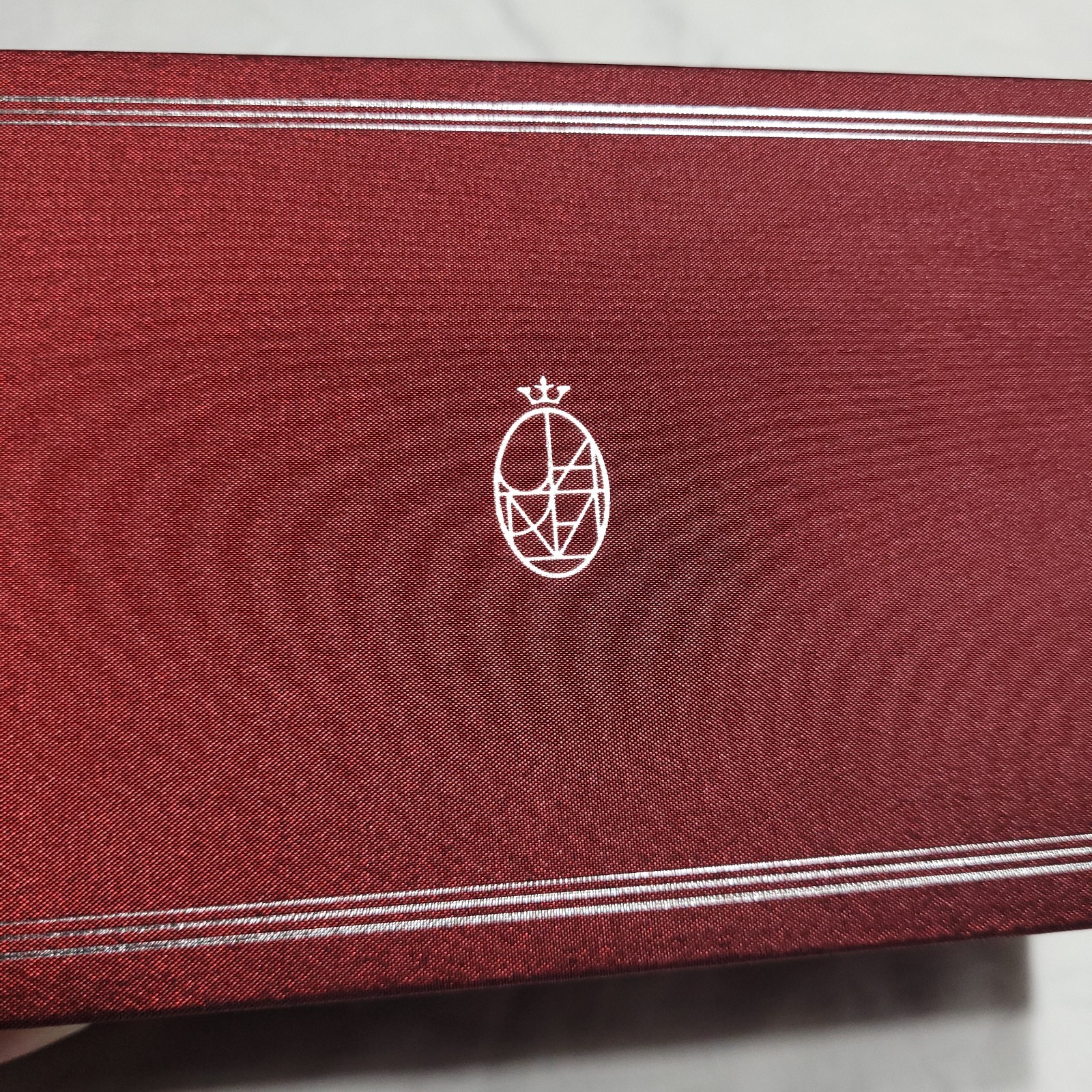 Jacques Marie Mage Gift Box Hard Case Glasses Red Silver Logo 7.75 x 4.5 in